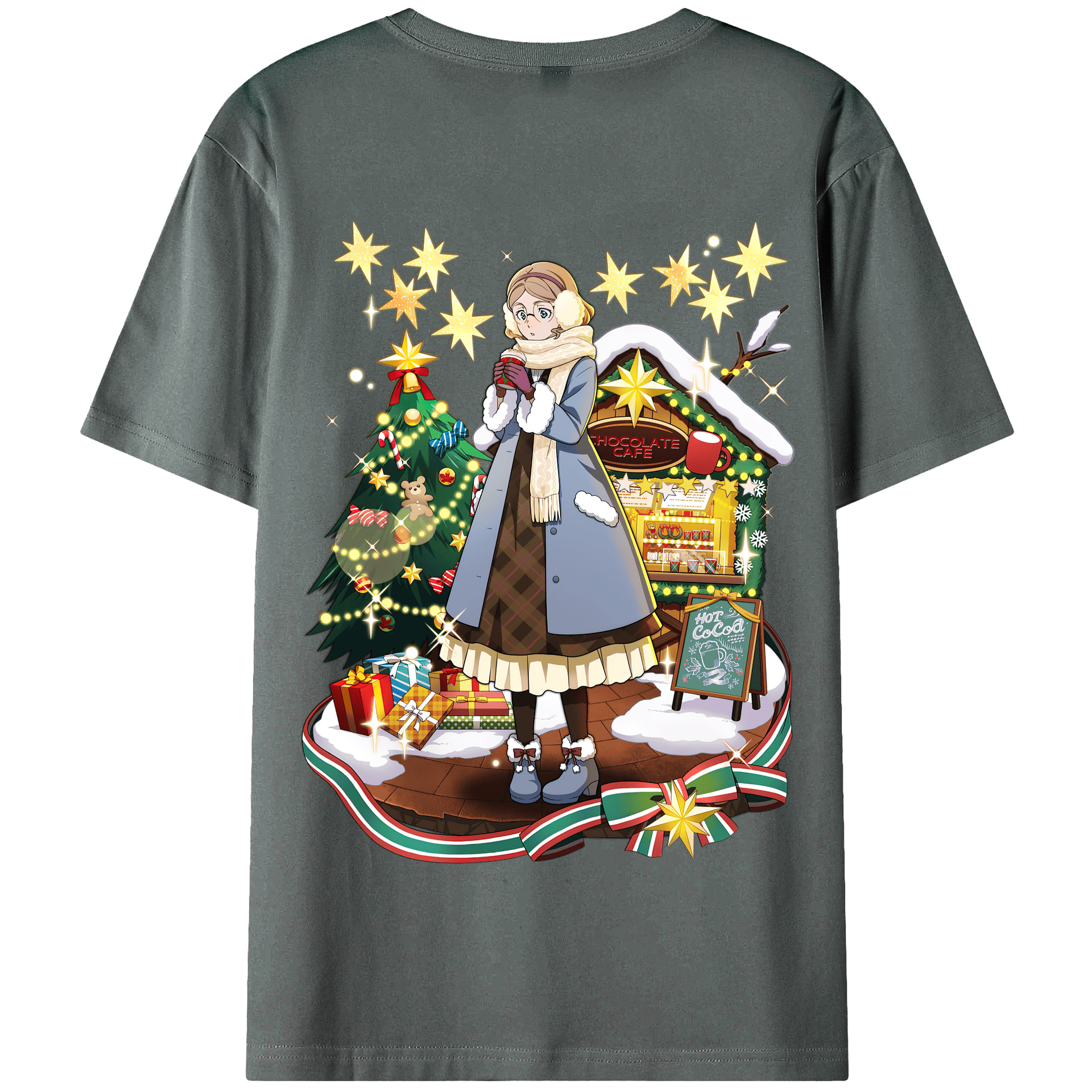 （画像用） 文豪ストレイドッグス Bungo Stray Dogs 綿100％半袖Tシャツ（背面プリント）